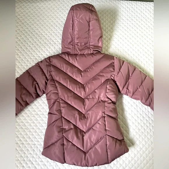 New Kensie Girl Toddler Girls Mauve jacket Coat Puffer Rose Gold Hardware Size 4 - Picture 11 of 11
